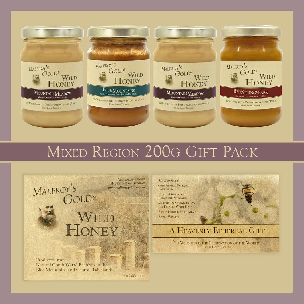 MalfroysGold200gWildHoneyMixedX4CG
