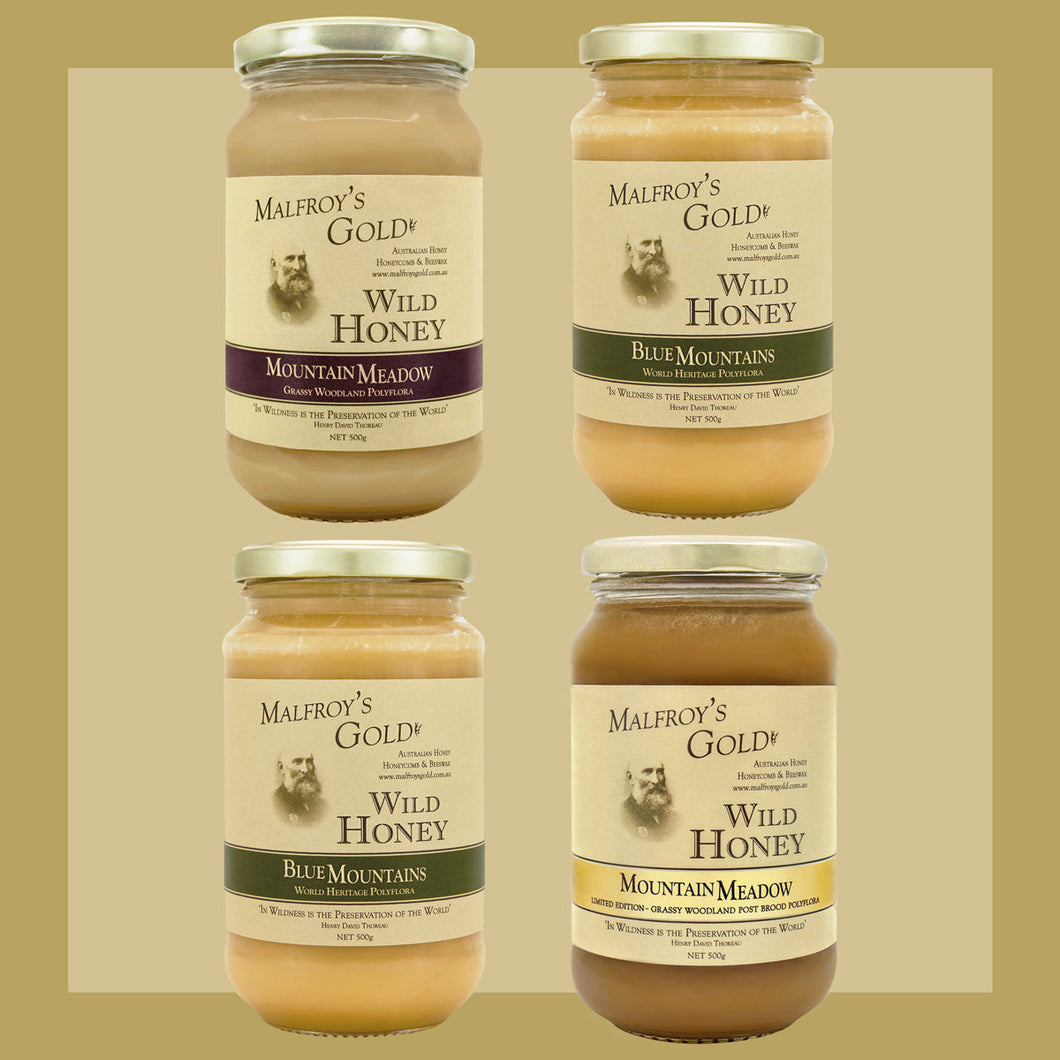 MalfroysGold500gWildHoneyMixedX4AC