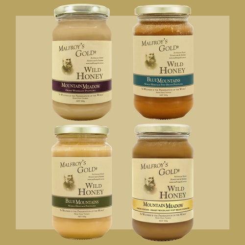 MalfroysGold500gWildHoneyMixedX4AD