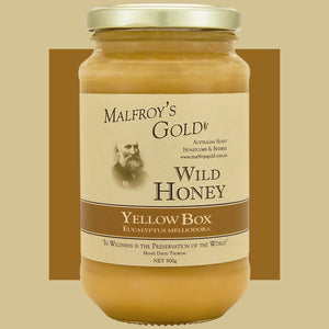 MalfroysGold500gWildHoneyYellowBox